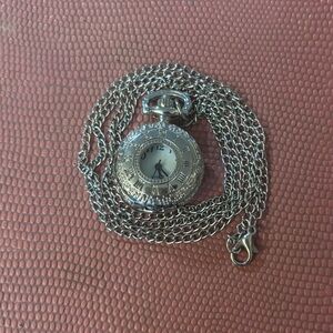 Silver Pocket Watch with Chain